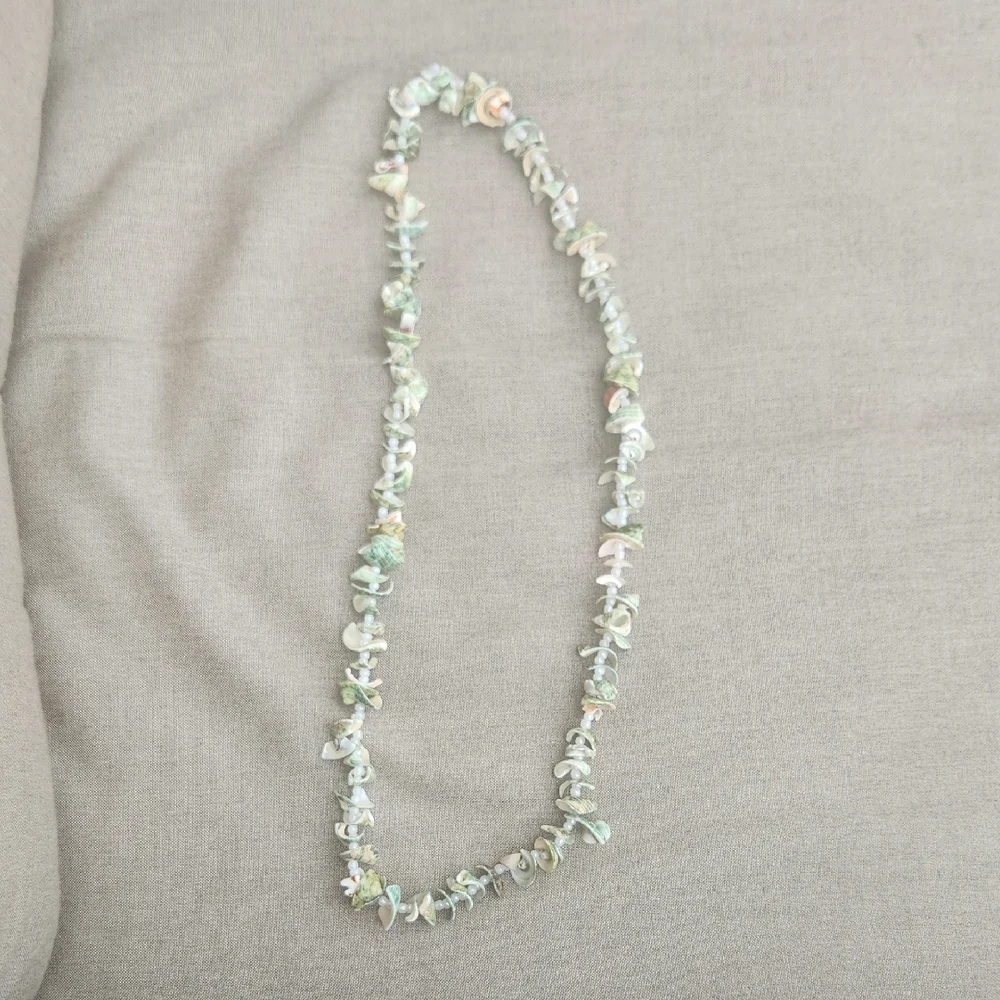 Unique Shell Pieces Necklace♡Long Strand.